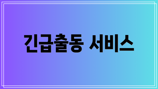 긴급출동 서비스