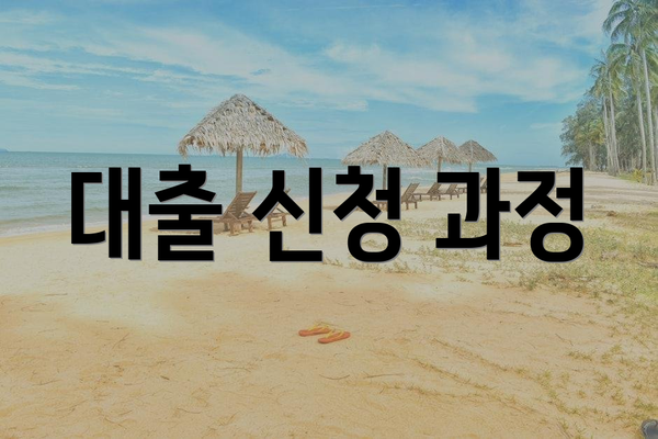 대출 신청 과정