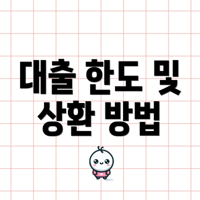 대출 한도 및 상환 방법