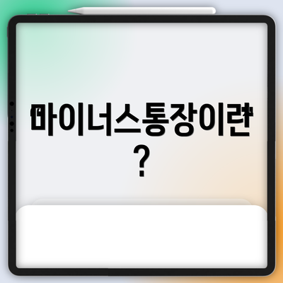 마이너스통장이란?