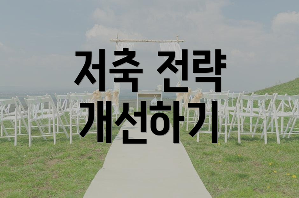 저축 전략 개선하기