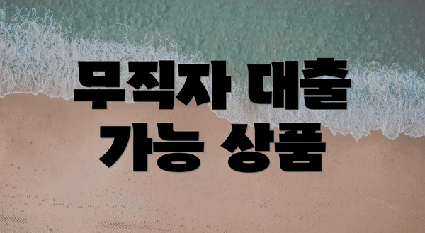 무직자 대출 가능 상품