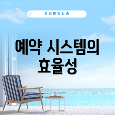 예약 시스템의 효율성