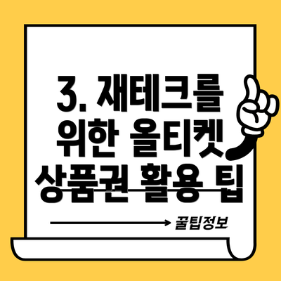 3. 재테크를 위한 올티켓 상품권 활용 팁