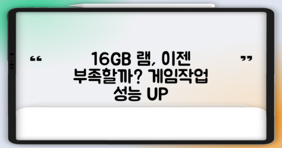16GB 램, 이것으로 충분할까?