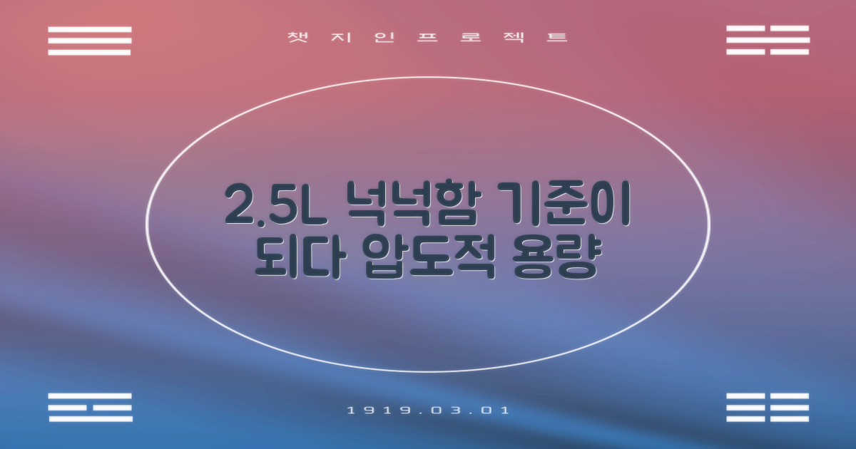 2.5L 용량, 넉넉함의 기준