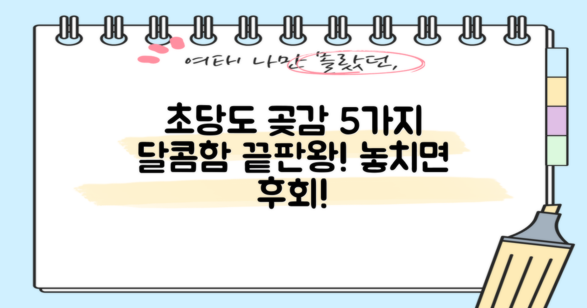 5가지 초당도 곶감 특징