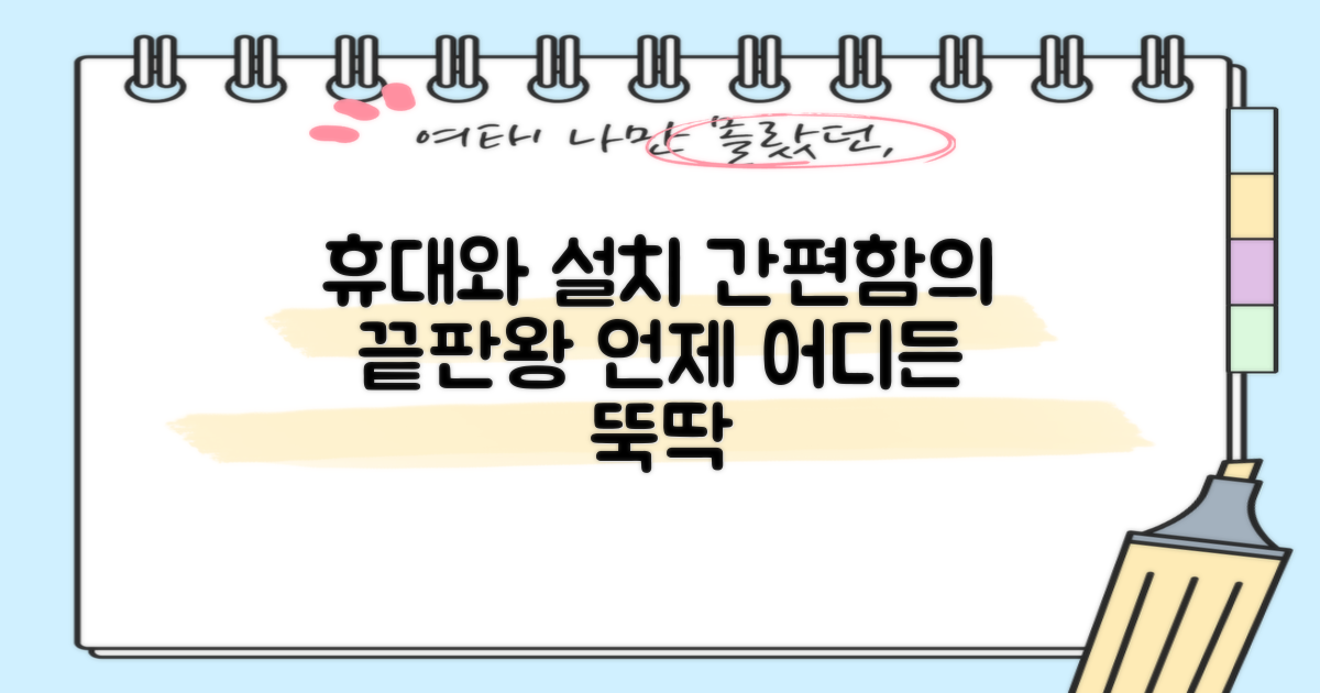 휴대성, 설치 용이성