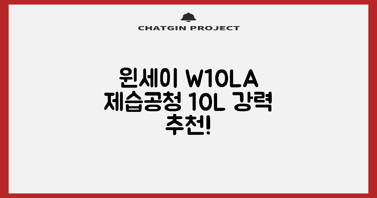 윈세이 인버터 방하나 공기청정 제습기 10L W10LA 추천 리뷰