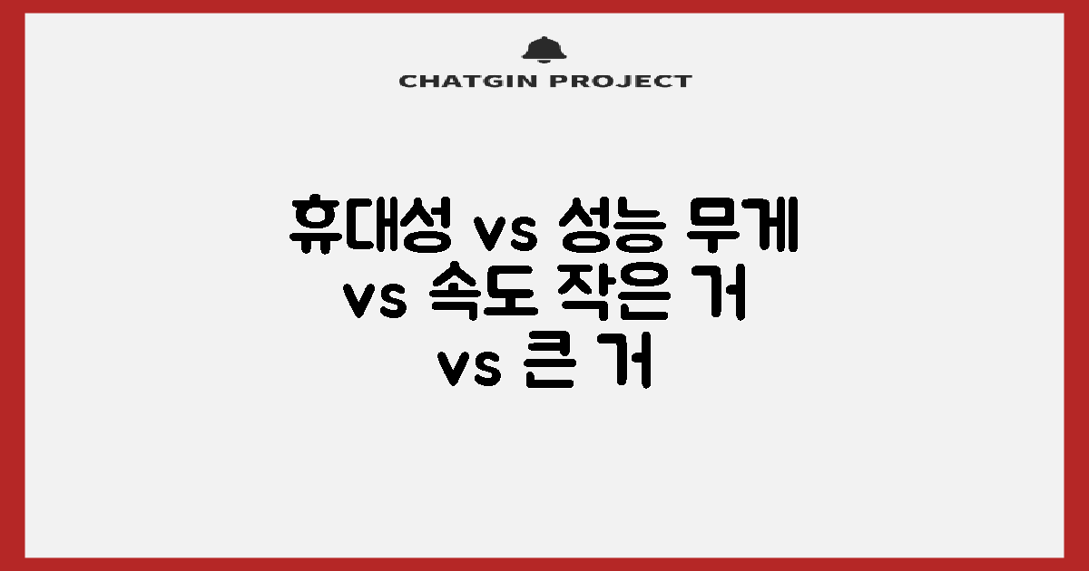 휴대성 vs 성능