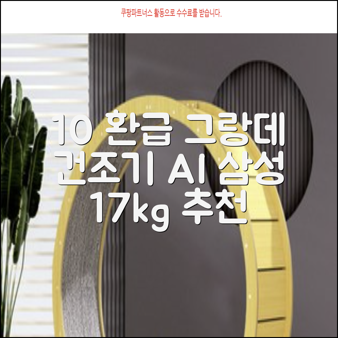 [10% 환급가전] 삼성전자 그랑데 건조기 AI 이녹스 DV17T8740BP 17kg 방문설치 추천 리뷰