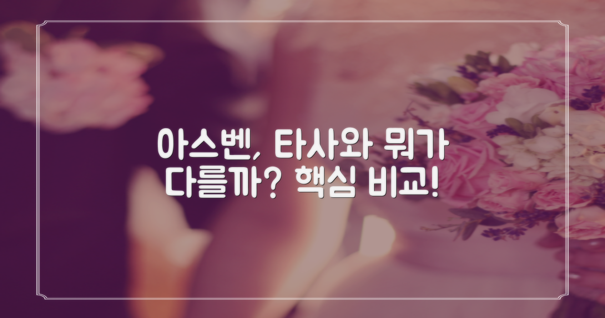 타사 비교: 아스벤의 차별점