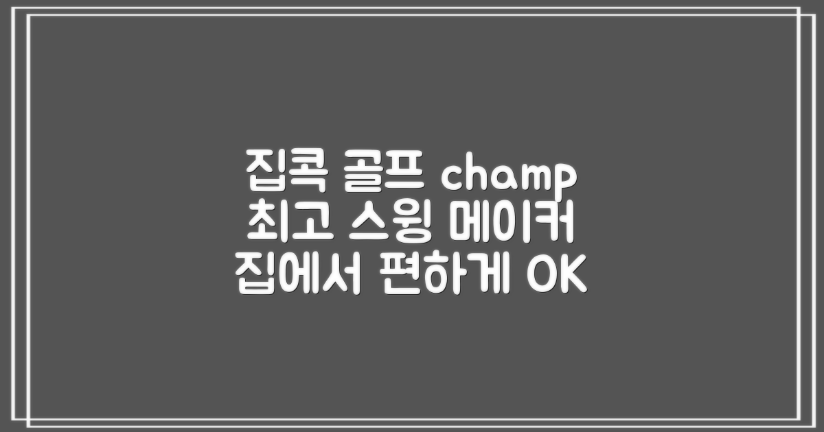 집에서 즐기는 골프 연습